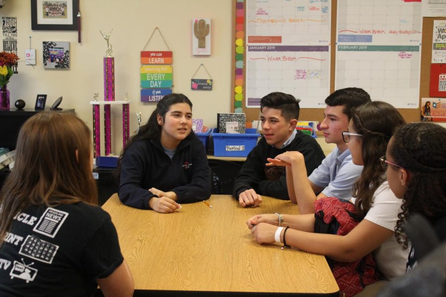 Members of Student Council discuss what they would like to accomplish this school year