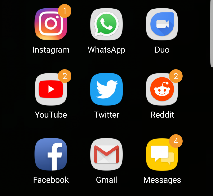 Variety of apps consisting of some of the most popular apps, Instagram and Youtube demonstrating how connected the world is.