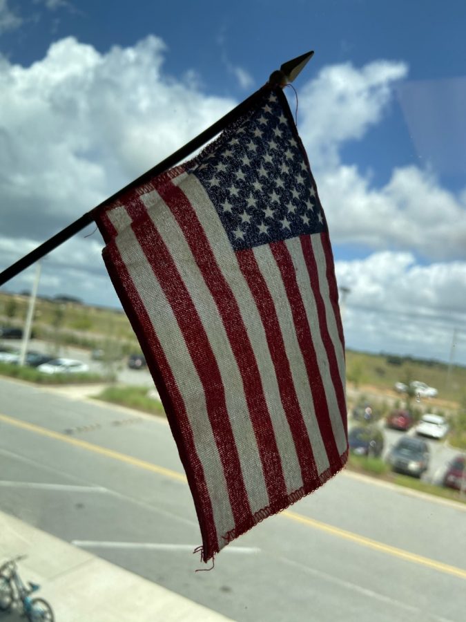 A photo of the American flag.