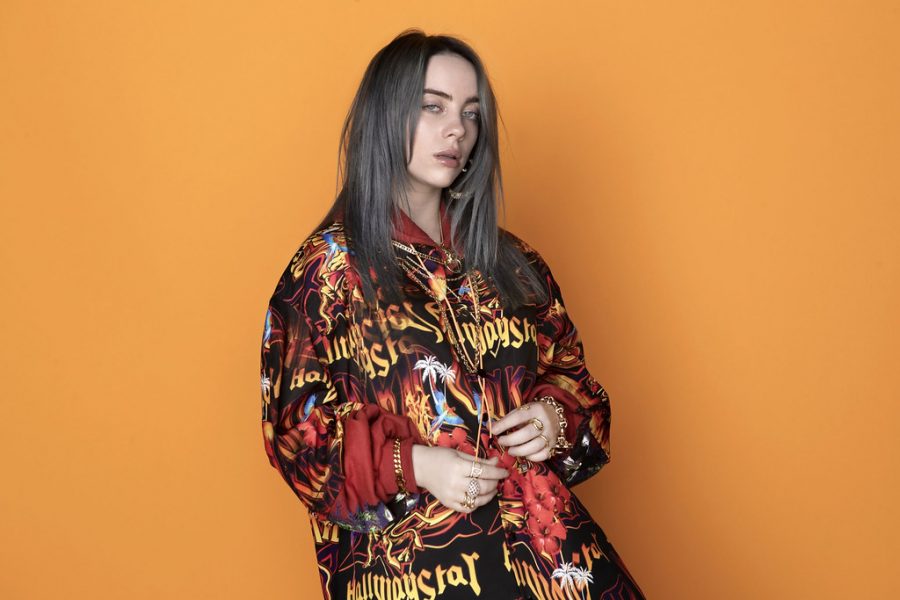 Billie Eilish poses for interview. 