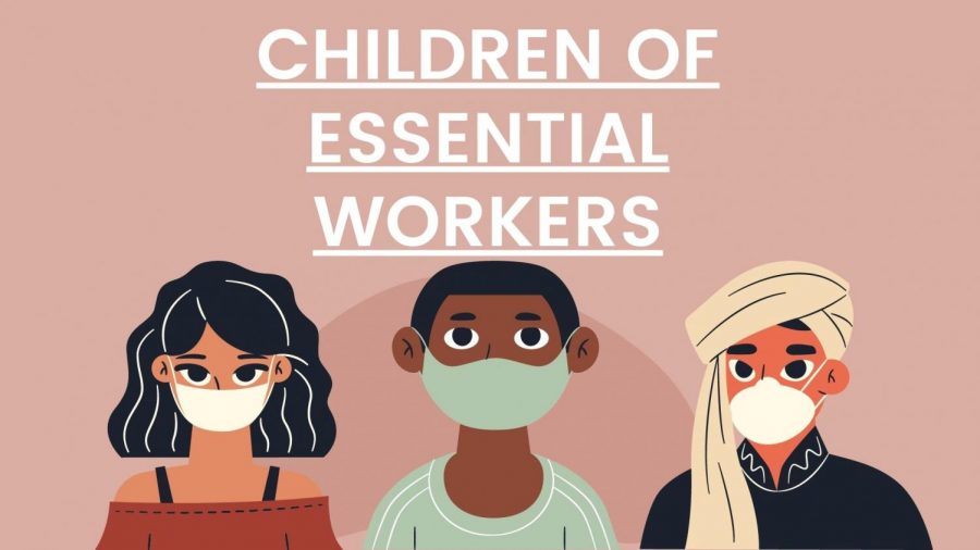Students with essential worker parents have had a very different experience with COVID-19. Image from Canva.