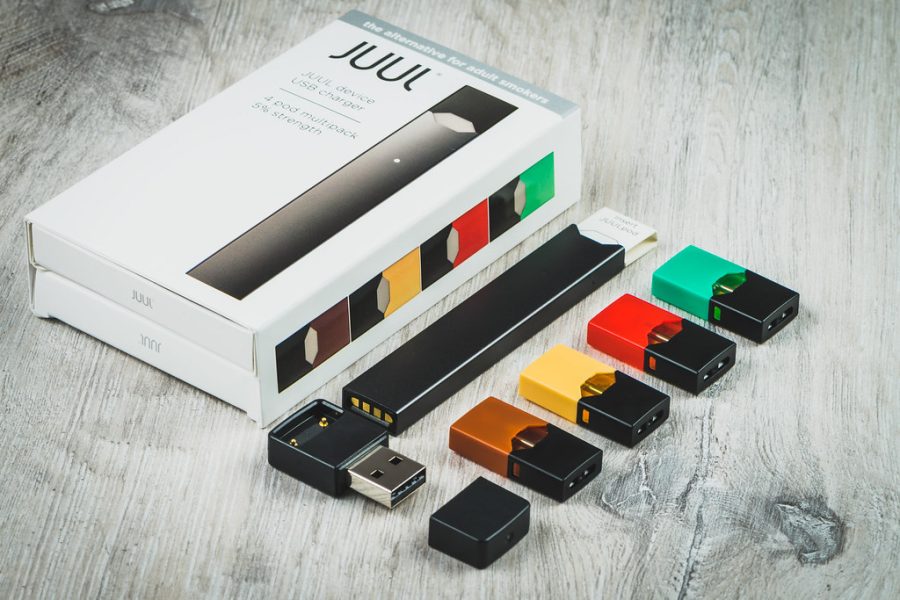 A type of a vaping device that is most commonly used, a juul.