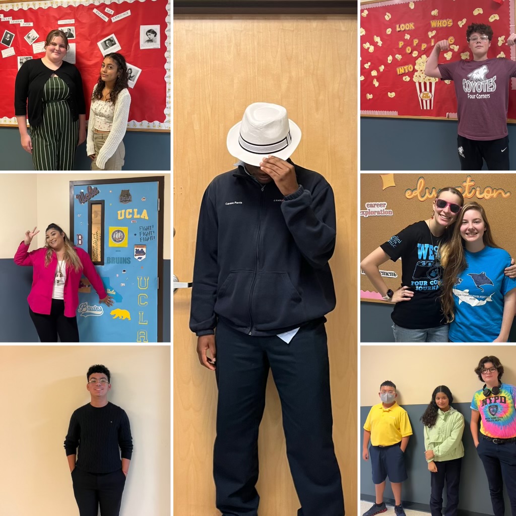 Students dress up to celebrate a focus on the future in this years college spirit week. 