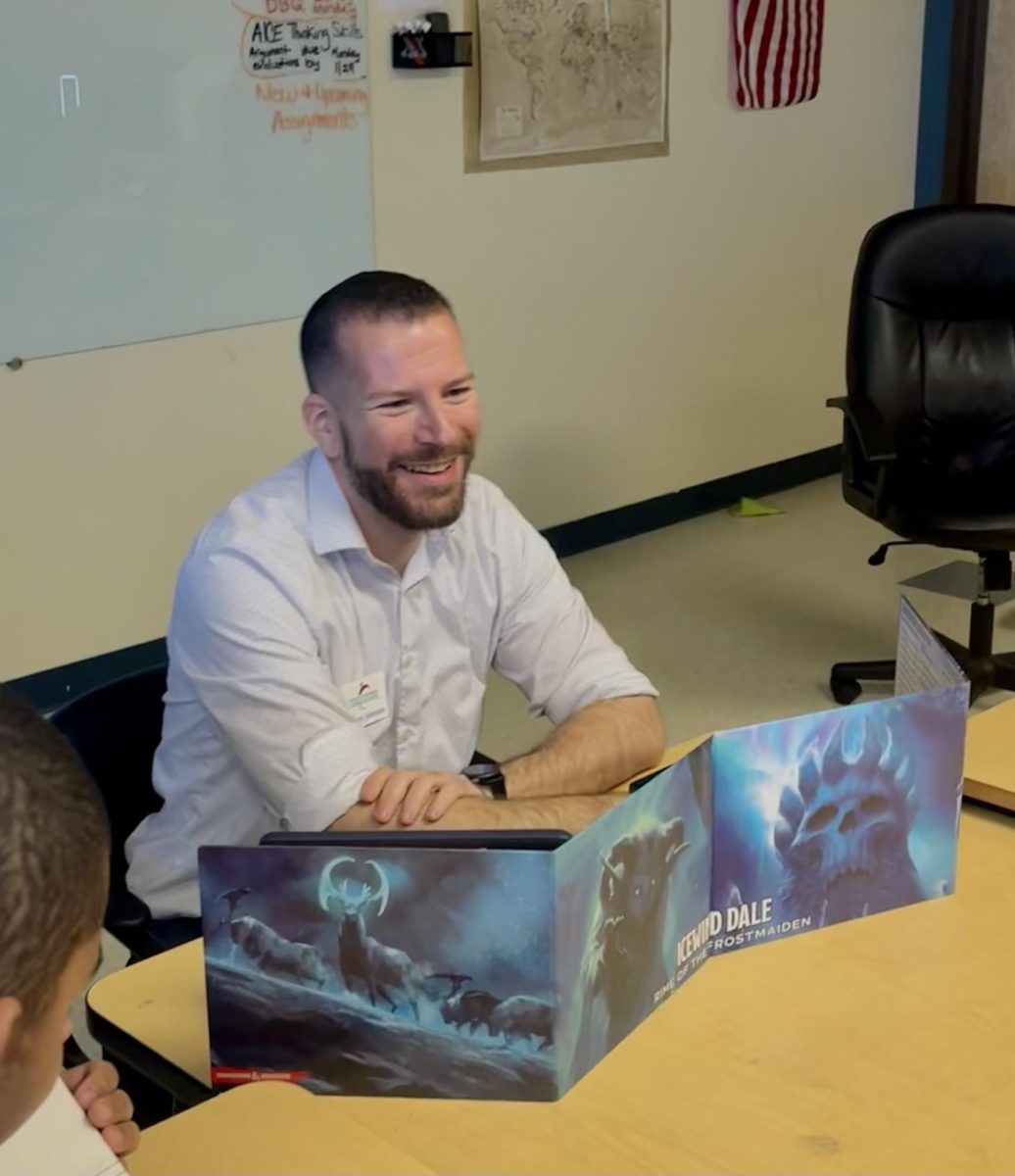 Mr. Johnson enjoys an afternoon playing  dungeons and dragons.