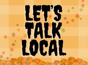 "Let's Talk Local" graphic. 