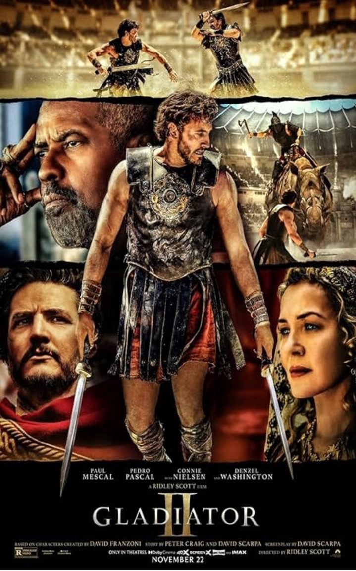 Official movie poster of "Gladiator 2 " courtesy of IMDb. 