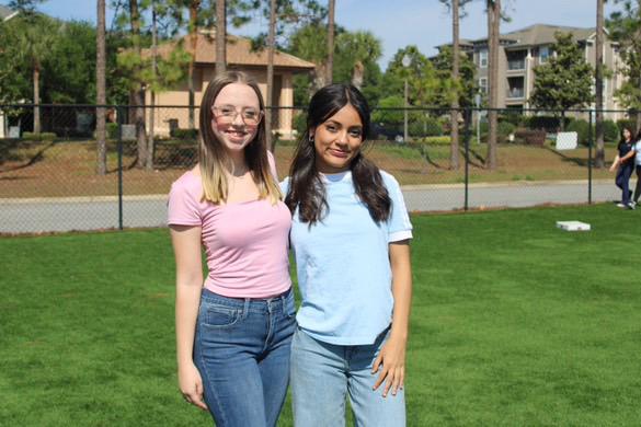 Student council president Kylie Fuller and Student council vice president Caitlyn Class.